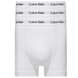 Calvin Klein pánské bílé boxerky 3 pack - XL (100)